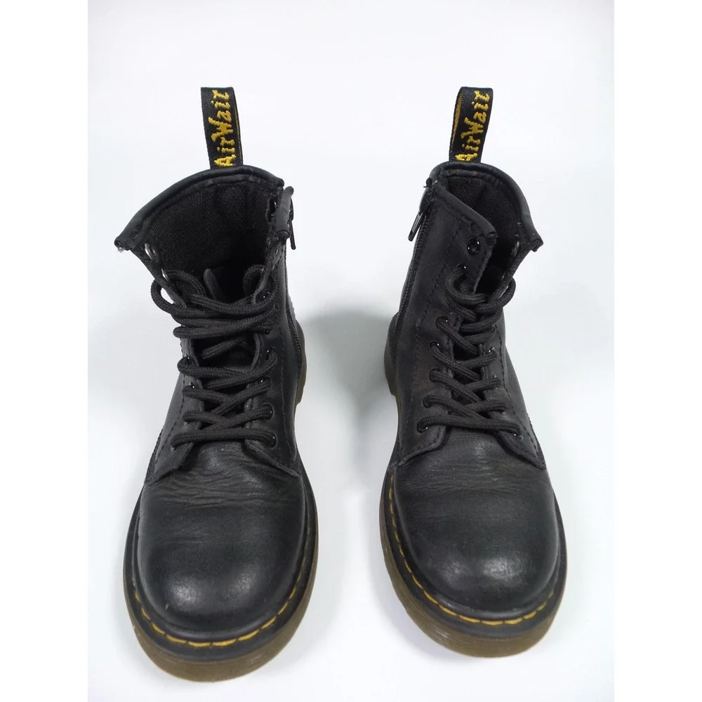 Dr Martens‎ Junior Shoes Youth Size 13 Black Leather Boots Zip Lace Up 1460J